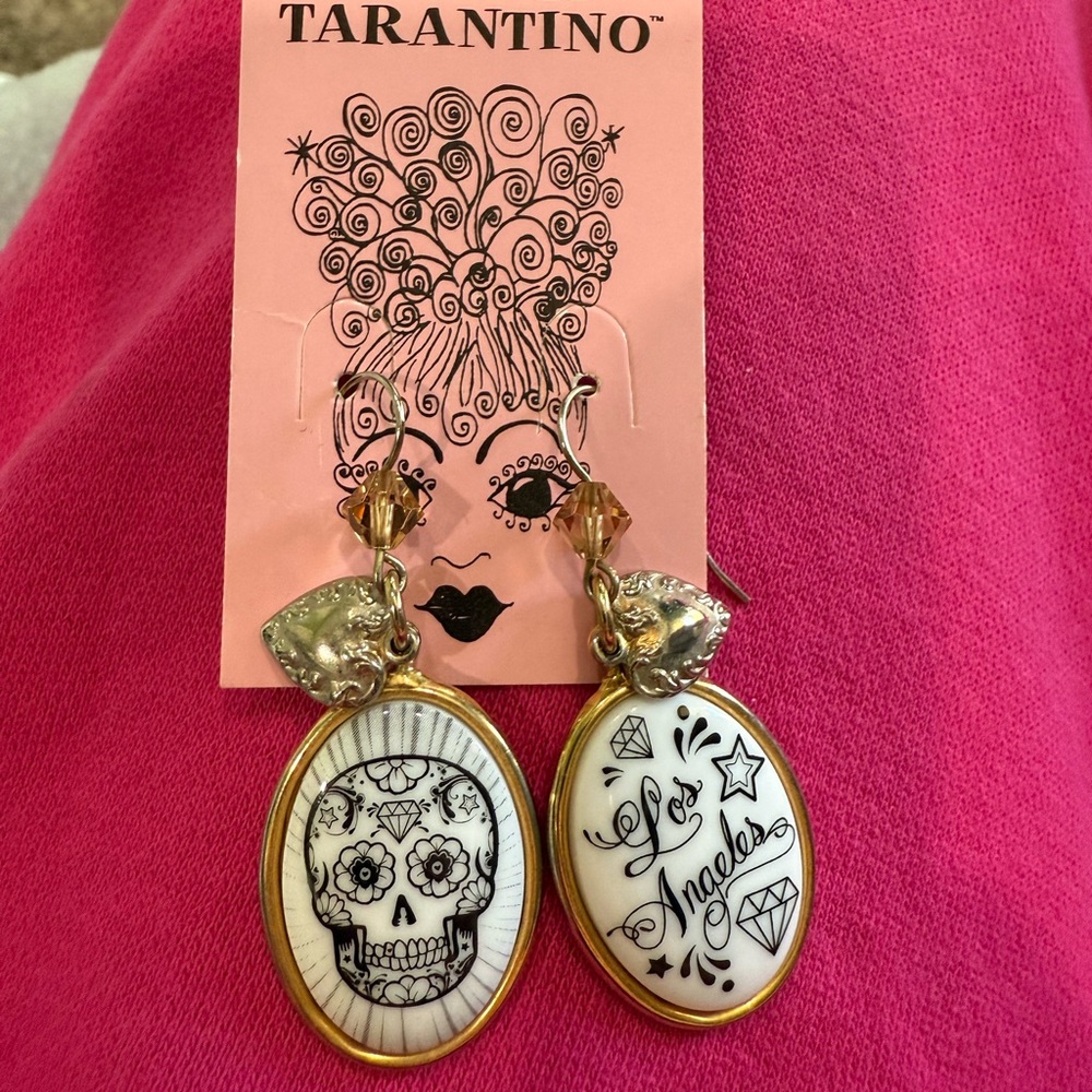 Tarina Tarantino Skull Los Angeles Earrings - Picture 3 of 5